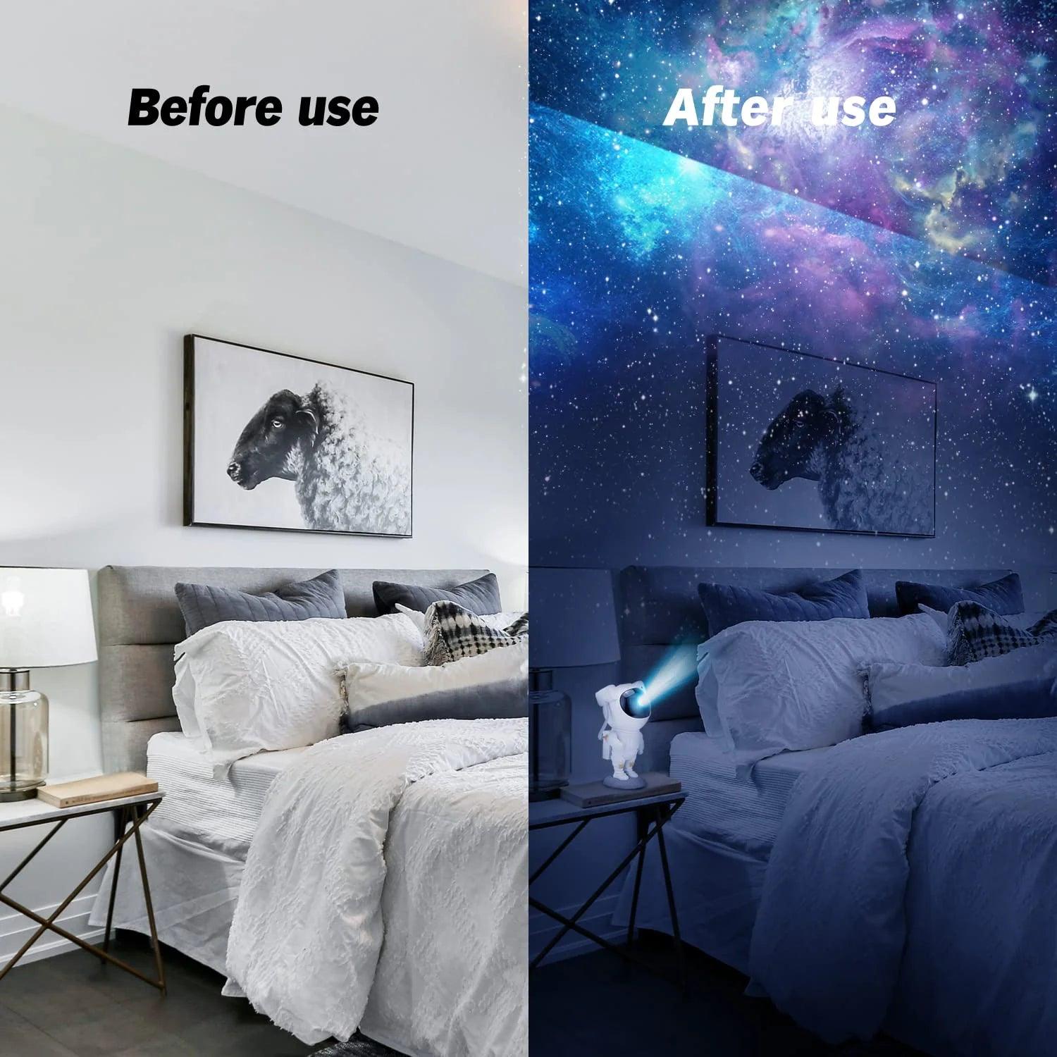 Astronaut Galaxy Light Projector for Bedroom with Remote Control and Timer